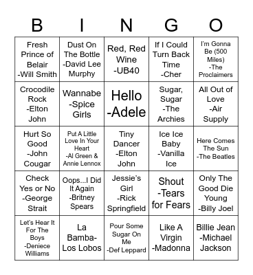 Grandma’s Birthday Bingo Card