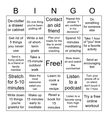 Coping with COVID-19 Bingo Card