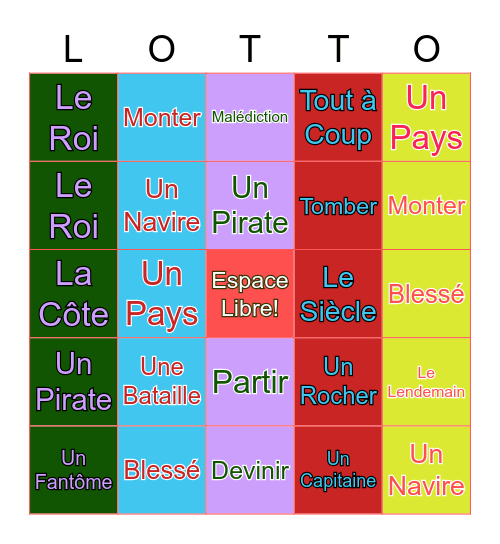 Rocher Percé Bingo Card