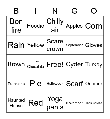 Bonds and Love Bingo Card