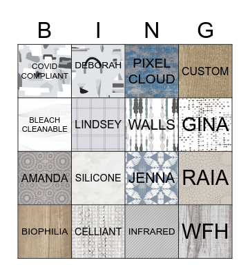 Designtex 4 x 4 Bingo Card