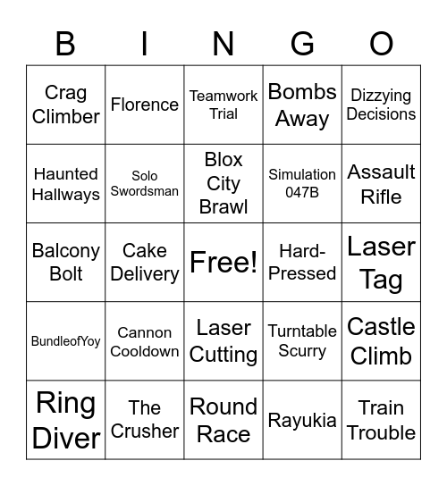 Typical Games Bingo Card