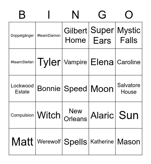 Who Are You? Bingo Card