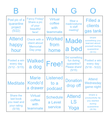 LifeSquire Bingo Card