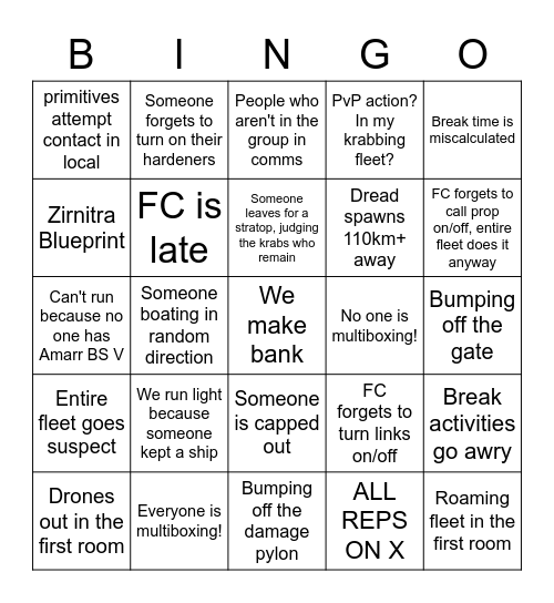 Trigvasion Bingo Card