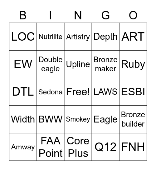 FNH Bingo Card