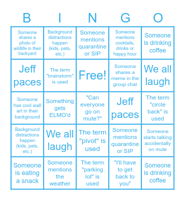 Cisco Meeting Bingo Card