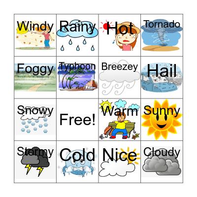 Weather Bingo! Bingo Card