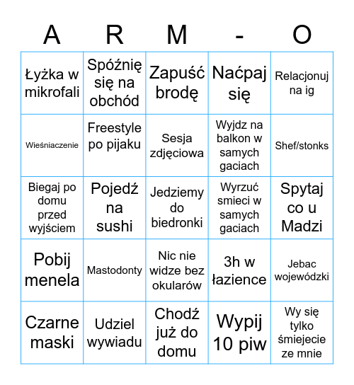 Łukasz bingo edition Bingo Card
