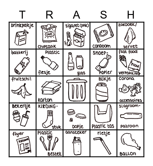 TRASH BINGO Card