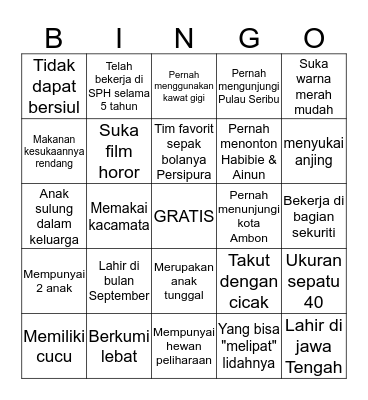 Bingo Card