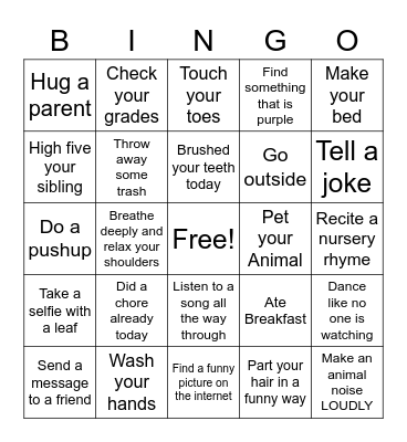 Fun Friday AVID Bingo Card