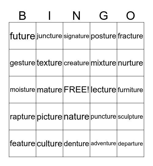 Smile Bingo Card