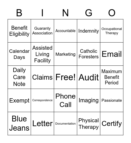 TriPlus Bingo Card