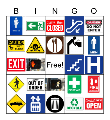 Community Signs Bingo Card