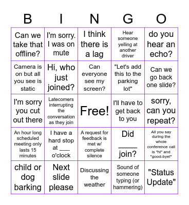 BTP-Epic Conference Call Bingo Card