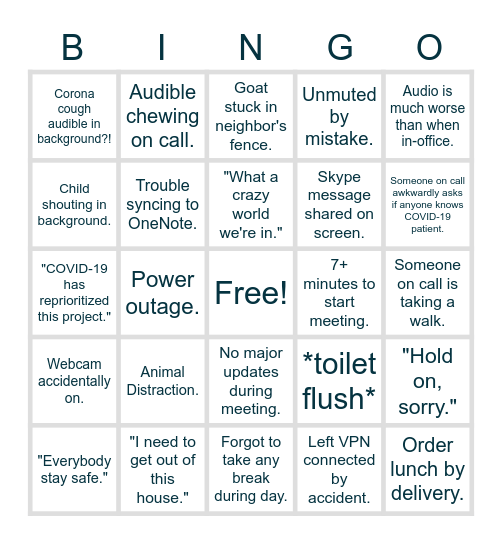 Server Bingo! Covid Addition! ;-) : r/KitchenConfidential