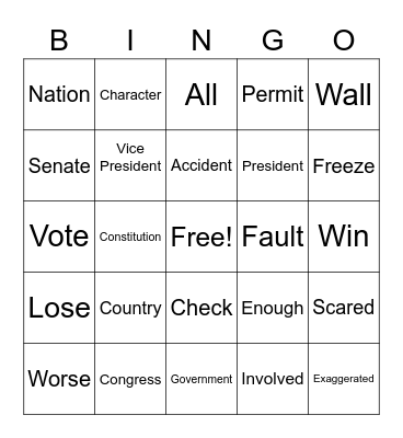 ASL CURRENT EVENTS Bingo Card