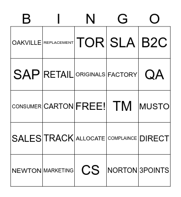 CUSTOMER SERVICE WEEK 2014 Bingo Card