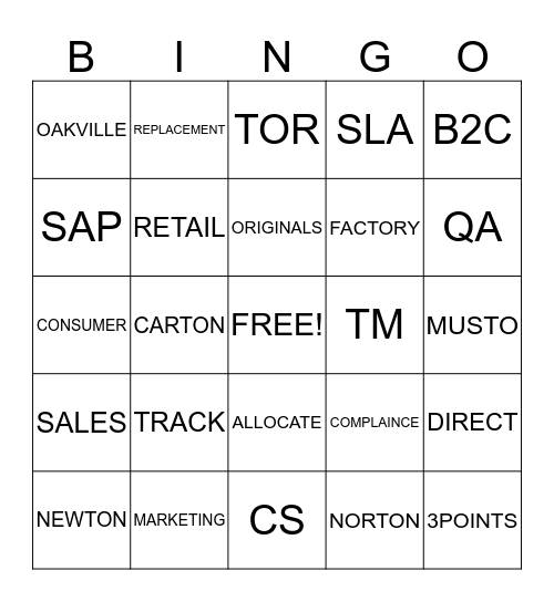 CUSTOMER SERVICE WEEK 2014 Bingo Card