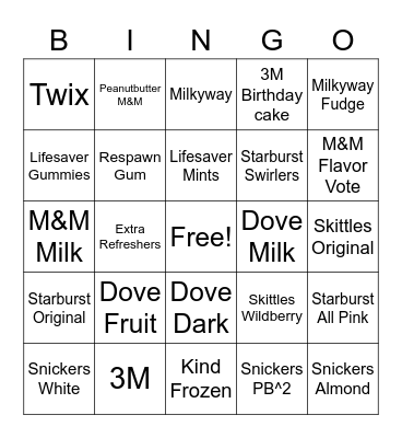 Red Nose Day Bingo Card