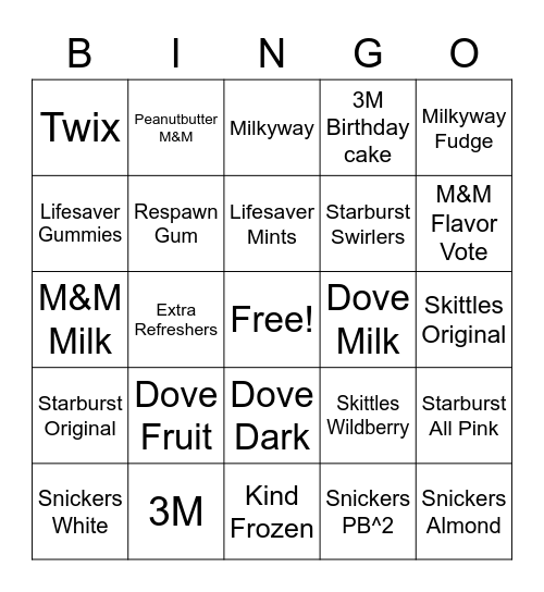 Red Nose Day Bingo Card