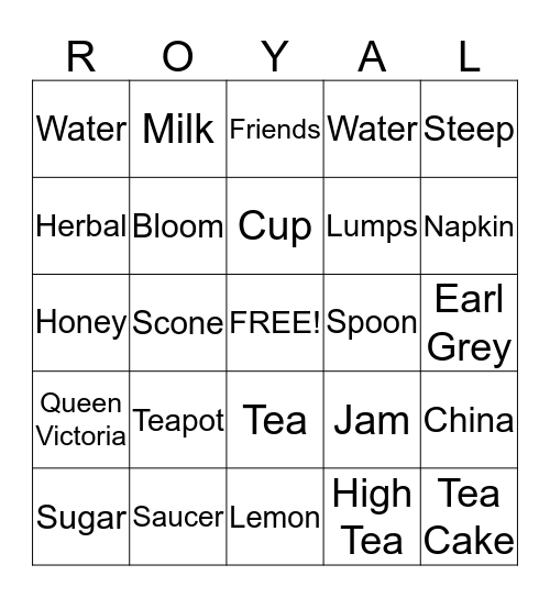 Royal Ladies Of Forest Park @ Laclede Groves Bingo Card