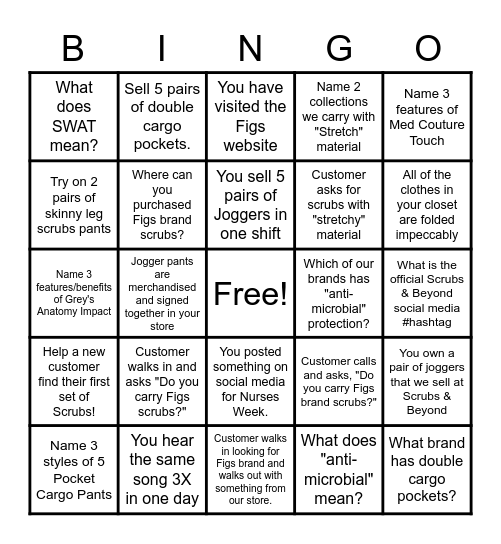 FIG-ure it Out! Bingo Card