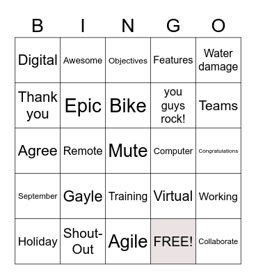 Digital West CoE Bingo Card