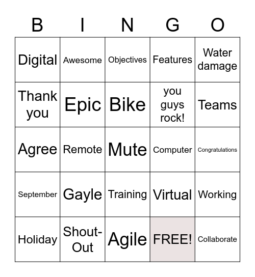Digital West CoE Bingo Card