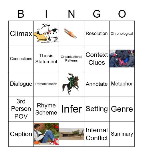 Charles Reading Bingo Card