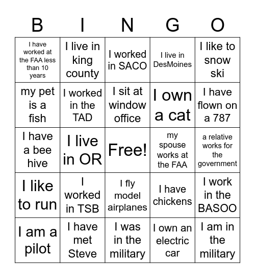 BASOO Bingo Card