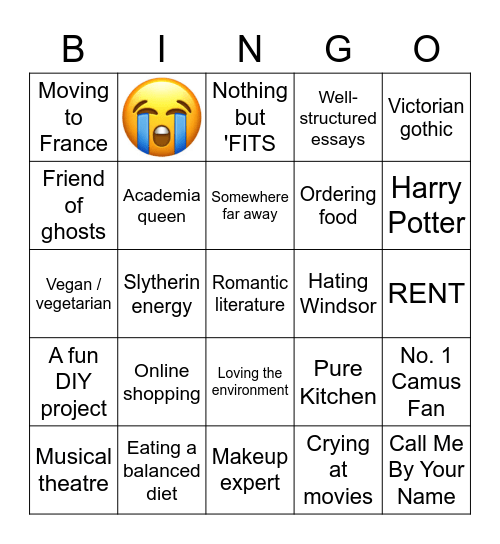 Lauren Lizzie Bingo Card