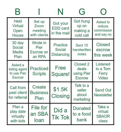 Palm Realty Boutique BINGO!! Bingo Card