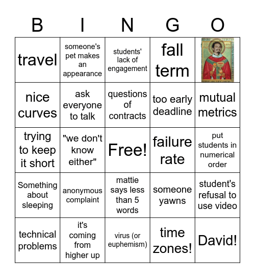 Meeting! Bingo Card