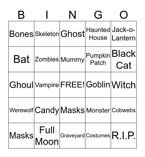 HALLOWEEN BINGO Card