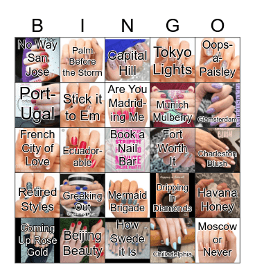 Color Street Nailed It Bingo Card