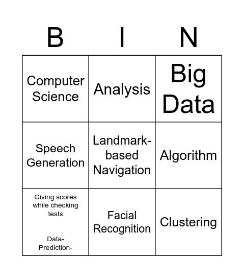 AI Bingo Card