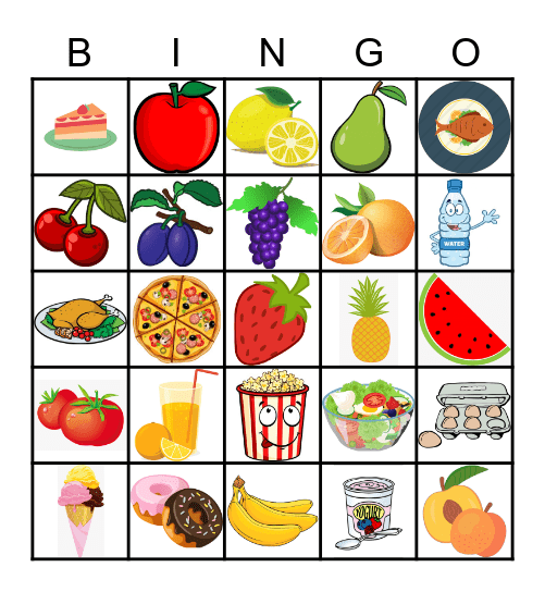 Food and drinks! Bingo Card