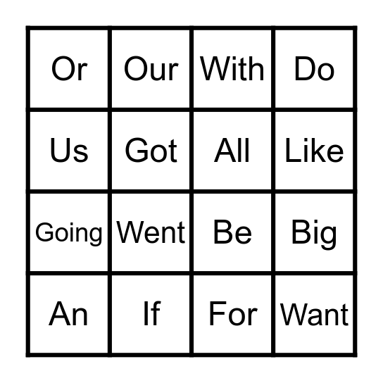 Bingo Card