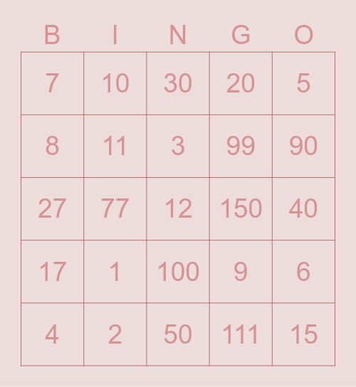 SOMI, 전 🐸 Bingo Card