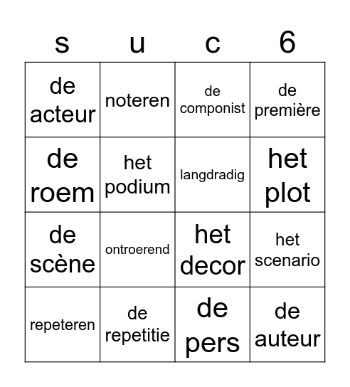 Plankenkoorts Bingo Card