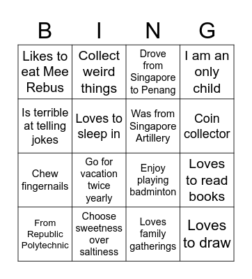 Get to know your colleagues: Akbar Bingo Card