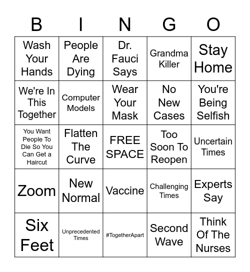 Bootlicker Bingo Card