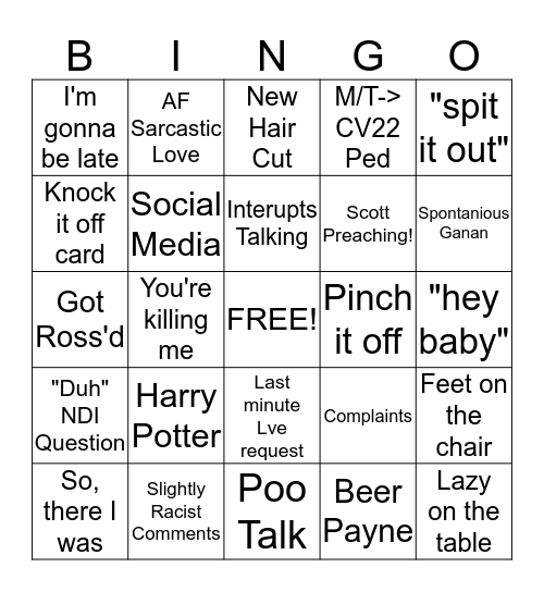 NDI BINGO Card