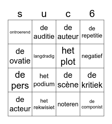 Plankenkoorts Bingo Card