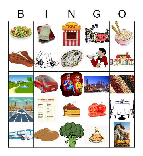 Unidad 4, Lección 2 Bingo Card