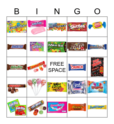 Candy Bingo Cards on Bingo Baker