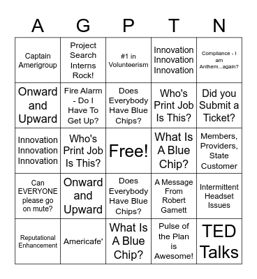 Amerigroup TN Bingo! Bingo Card