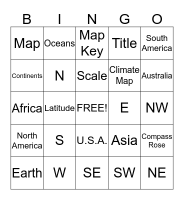MAPS Bingo Card